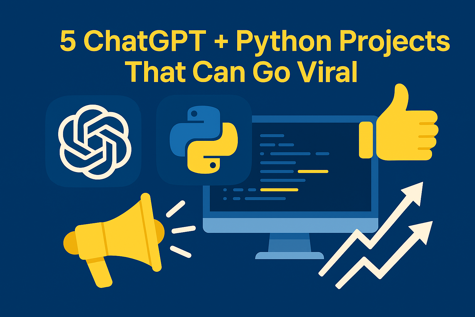 5 ChatGPT + Python Projects That Can Go Viral